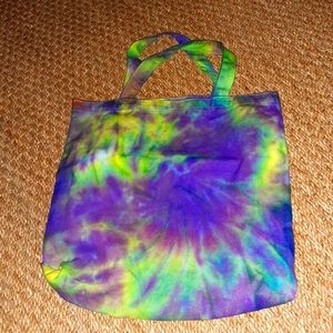 Handmade tyedye canvas tote